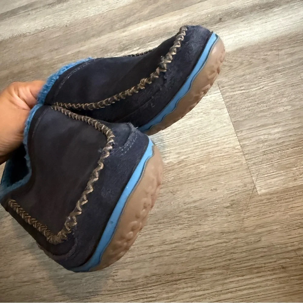 L.L. Bean Blue Suede Slippers
